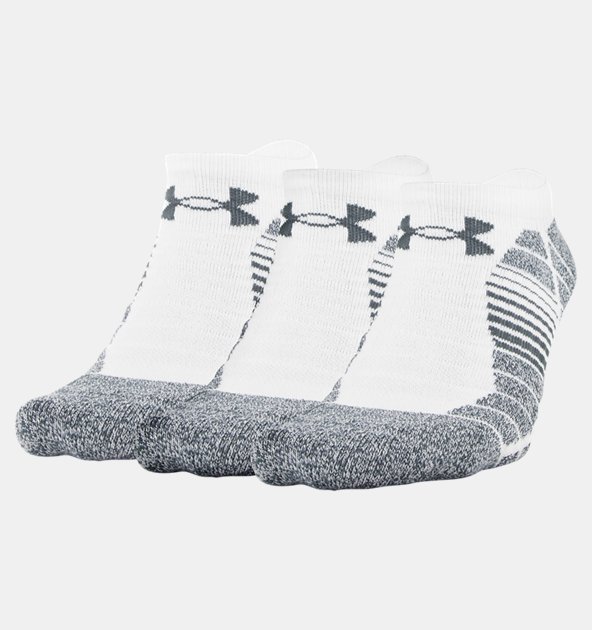 Under Armour Unisex UA Elevated 3-Pack No Show Socks